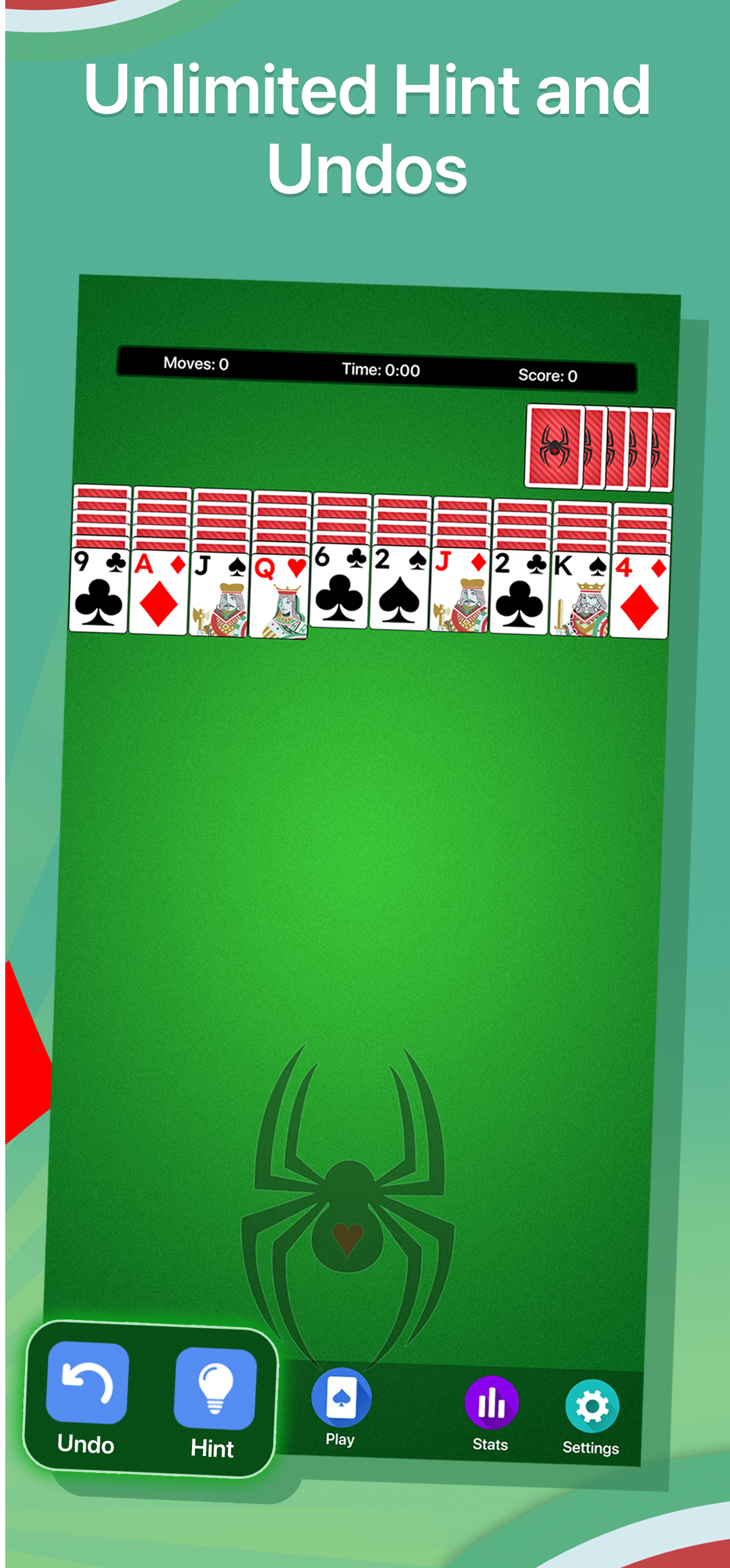 Spider Solitaire Game Screenshot